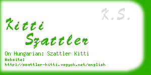 kitti szattler business card